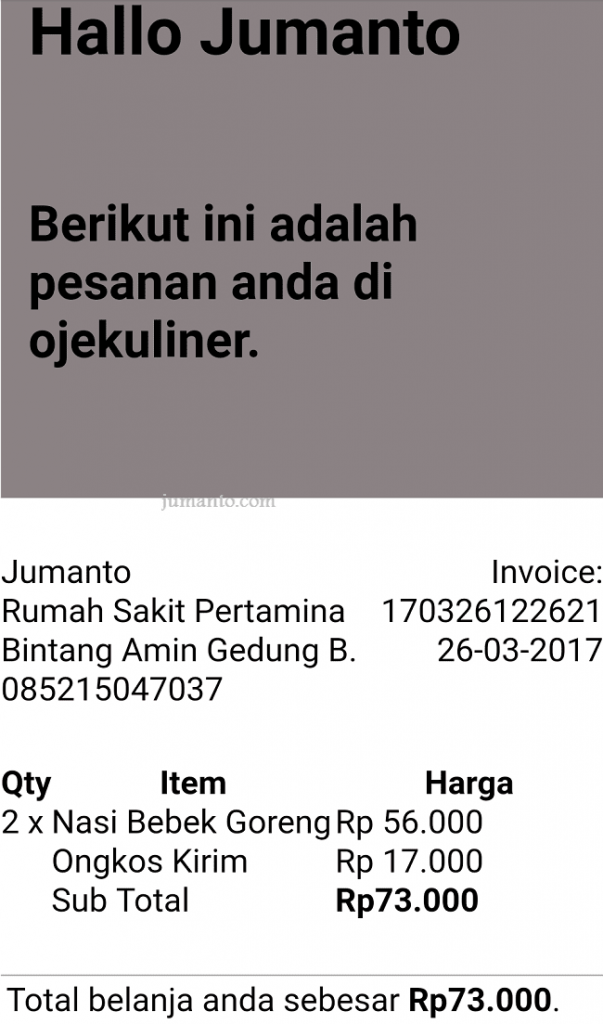 review ojek kuliner lampung