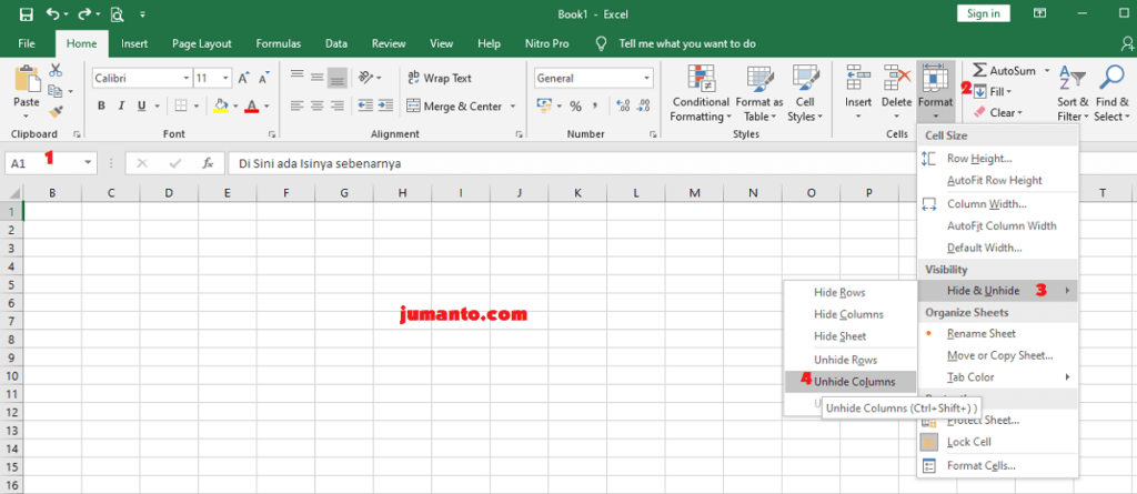 3 Cara Unhide Kolom A Di Excel Yang Hilang atau Tidak Muncul Dg Cepat