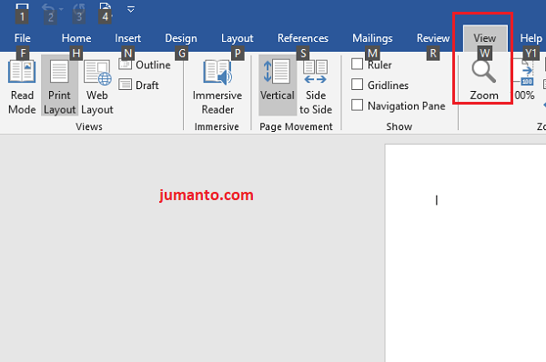 cara cepat menampilkan ruler di word menggunakan shortcut