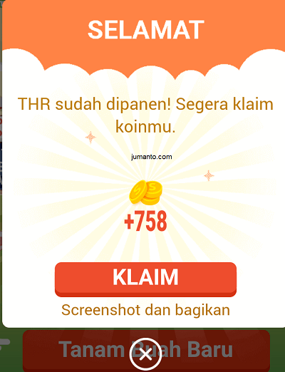 hadiah tanam shopee thr yang saya dapatkan