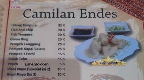 daftar harga dan menu larise cafe lampung 5