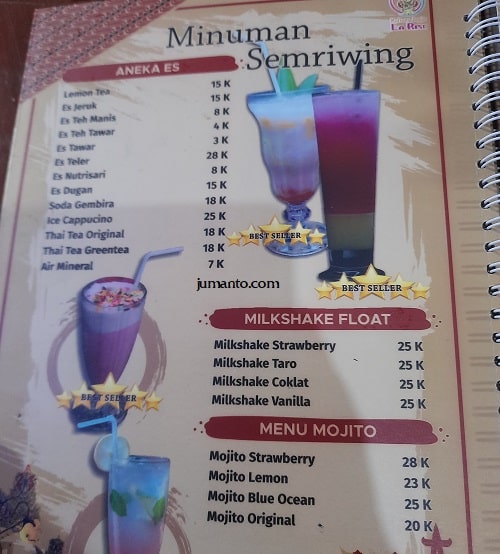 daftar harga dan menu larise cafe lampung 7