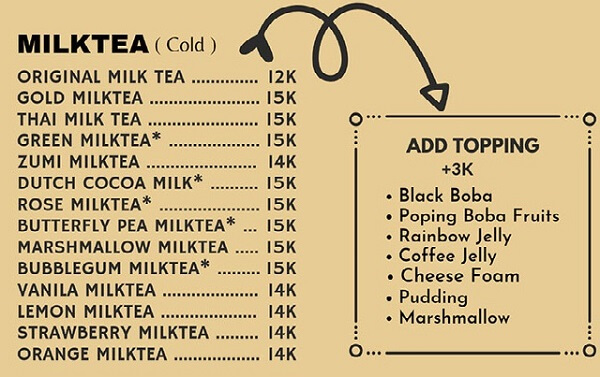 daftar menu minuman diamond cafe lampung